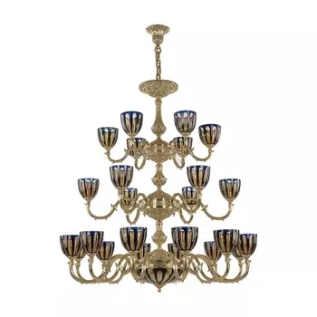 Подвесная люстра Bohemia Ivele 72101P/12+6+6/360/3d G P1 U Amber-Blue/H-1H