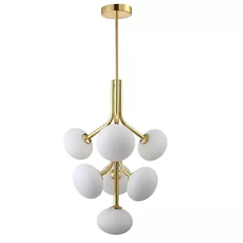 Подвесная люстра Crystal Lux ALICIA SP7 GOLD/WHITE