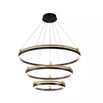 Подвесная люстра Crystal Lux FERNANDO SP158W LED D400+600+800 BLACK/GOLD