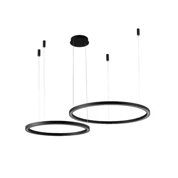 Подвесная люстра Crystal Lux FORTUNA SP123W LED D600+800 BLACK