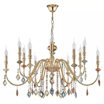 Подвесная люстра Crystal Lux MERCEDES SP6+6 GOLD/COLOR