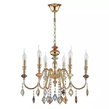Подвесная люстра Crystal Lux Mercedes SP6 Gold/Color