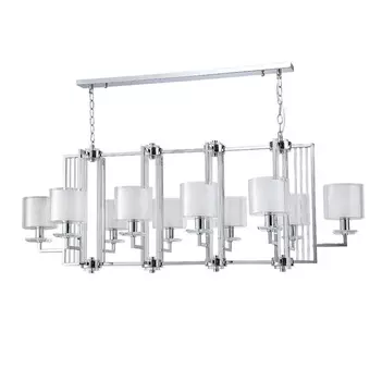 Подвесная люстра Crystal Lux Nicolas SP10 L1300 Nickel/White