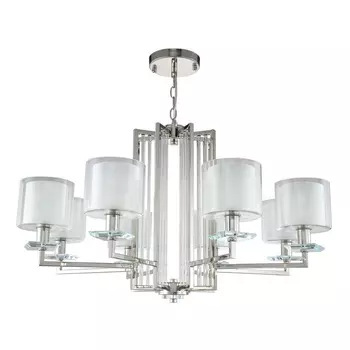Подвесная люстра Crystal Lux Nicolas SP-PL8 Nickel/White