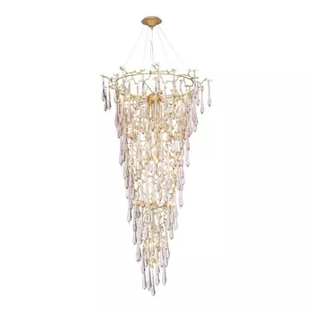 Подвесная люстра Crystal Lux Reina SP34 D1200 Gold Pearl