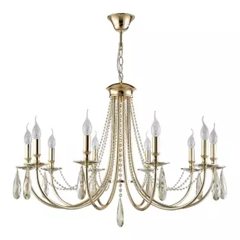 Подвесная люстра Crystal Lux Victoria SP10 Gold/Amber