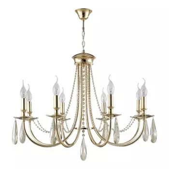 Подвесная люстра Crystal Lux Victoria SP8 Gold/Amber