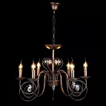 Подвесная люстра Eurosvet 60018/6 черный с золотом