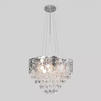 Подвесная люстра Eurosvet Lianna 10114/8 хром/прозрачный хрусталь Strotskis