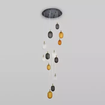 Подвесная люстра Eurosvet Pineapple 50266 дымчатый/прозрачный/янтарный