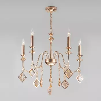 Подвесная люстра Eurosvet Telao 10120/5 золото/тонированный хрусталь Strotskis Smart