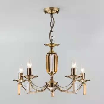 Подвесная люстра Eurosvet Volare 60087/5 античная бронза