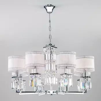 Подвесная люстра Eurosvet Zaffiro 10099/8 хром/прозрачный хрусталь Strotskis