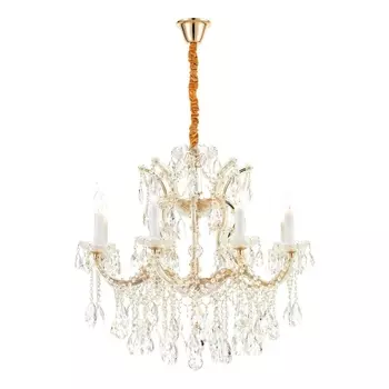 Подвесная люстра iLamp Diamond 6071-8 GD+CL