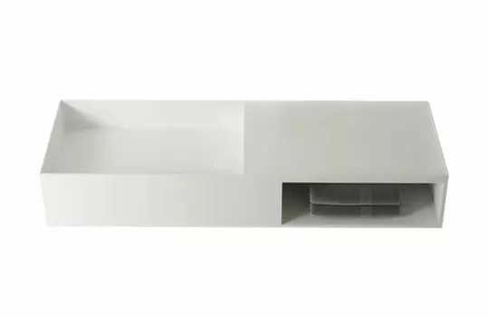 Подвесная раковина Vincea VWB-6S112MW 120х40 белая, матовая