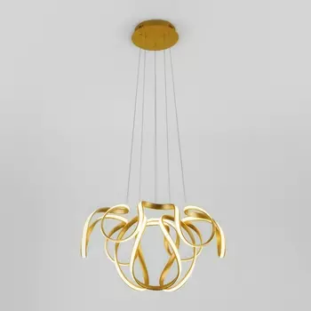 Подвесной светодиодный светильник Eurosvet Alstroemeria 90138/2 золото