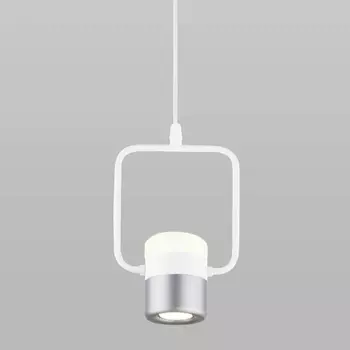 Подвесной светодиодный светильник Eurosvet Oskar 50165/1 LED белый/серебро