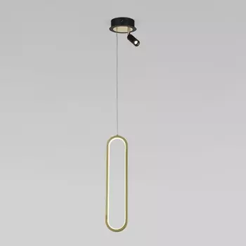 Подвесной светодиодный светильник Eurosvet Spire 90269/1 черный/золото