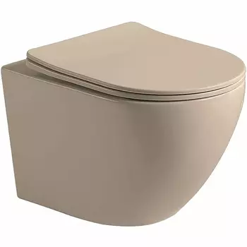 Подвесной унитаз Vincea Globo VT1-14SMC капучино, матовый, ультратонкое сиденье, микролифт