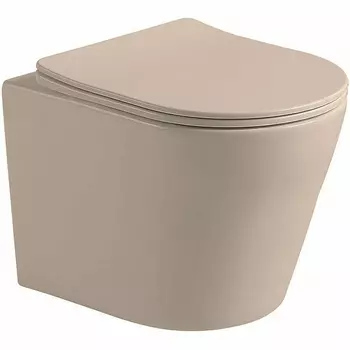 Подвесной унитаз Vincea Piatti VT1-11SMC капучино, матовый, ультратонкое сиденье, микролифт
