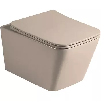 Подвесной унитаз Vincea Q-Line VT1-12MC капучино, матовый, ультратонкое сиденье, микролифт