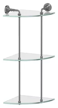 Полка 3SC Stilmar STI 419 угловая, 3-х ярусная, античное серебро