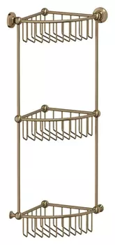 Полка 3SC Stilmar STI 509 угловая, 3-х ярусная, античная бронза