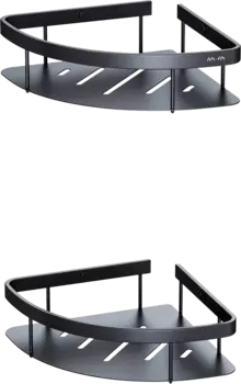 Полка Am.Pm Sense L A7454222 угловая, черная, 2 шт.