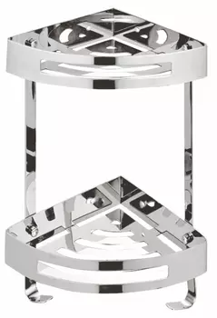 Полка Azario AZ-160-2 угловая, двухэтажная, хром