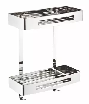 Полка Azario AZ-170-2 двухэтажная хром