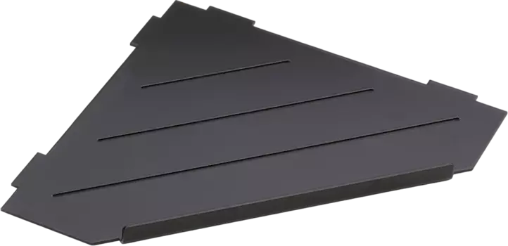 Полка Bemeta Cytro 101302450 угловая, с ограничителем, черная