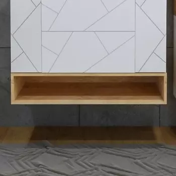 Полка Бриклаер Кристалл 100 под тумбу, дуб бунратти 4627125415869