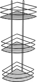 Полка Fixsen FX-710B-3 угловая, черная