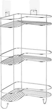 Полка Kleber Lite KLE-LT056 угловая, 3-ярусная, с крючками