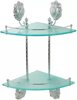 Полка Migliore Cleopatra 16667 угловая двойная, хром /16667