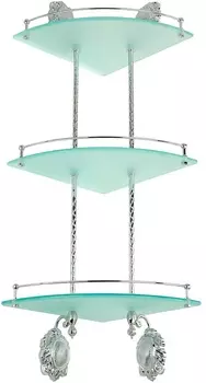 Полка Migliore Cleopatra 16668 угловая тройная, хром /16668