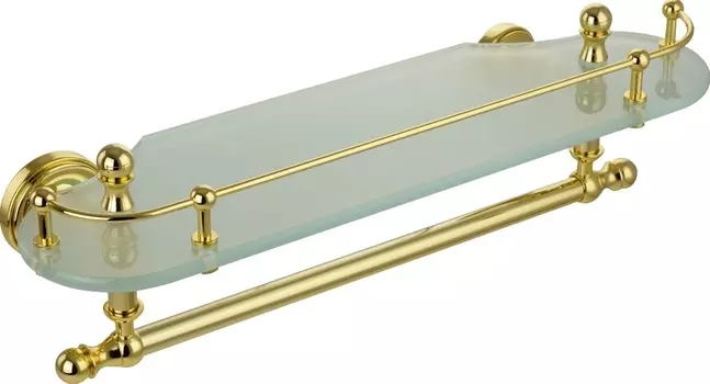 Полка Migliore Mirella 17329 с полотенцедержателем, золото /17329