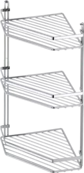 Полка Tekno-tel ES ES076SSS 3 яруса, угловая, хром