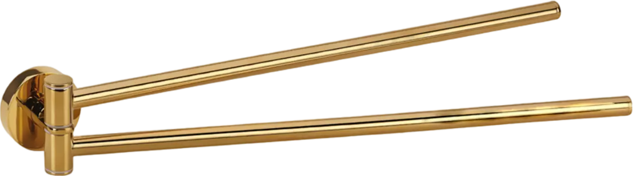 Полотенцедержатель Bemeta Brilo 161204190 двойной, поворотный, gold polished
