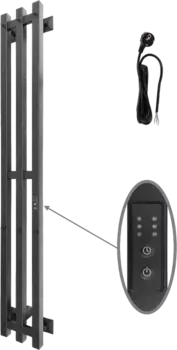 Полотенцесушитель электрический Altasan АргоПроф 120х17 черный муар АргоПроф12017ЧМ