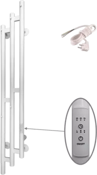 Полотенцесушитель электрический Altasan Бриз 120х17 белый матовый Бриз12017БМ
