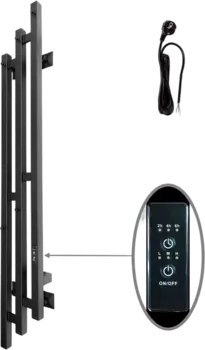 Полотенцесушитель электрический Altasan БризПроф 120х17 черный муар БризПроф12017ЧМ