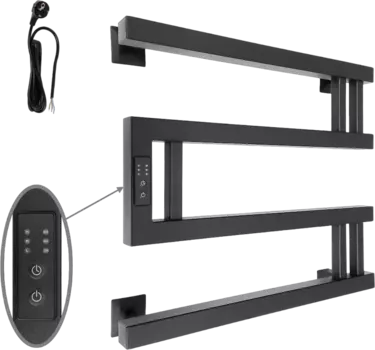 Полотенцесушитель электрический Altasan МонакоПроф 40х50 черный муар МонакоПроф4050ЧМ