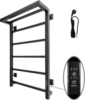 Полотенцесушитель электрический Altasan СкалаПроф 80х50 черный муар СкалаПроф8050ПЧМ