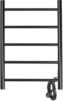 Полотенцесушитель электрический Domoterm Аврора DMT 109-5 50x71, черный, R DMT 109-5 50x71 ЧРН EK R