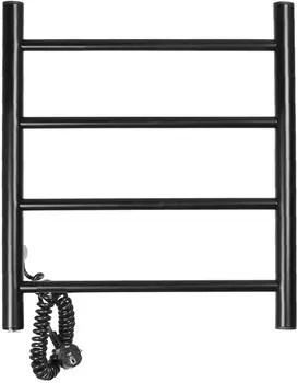 Полотенцесушитель электрический Domoterm Классик DMT 109-4 50x50, черный, L DMT 109-4 50x50 ЧРН EK L