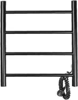 Полотенцесушитель электрический Domoterm Классик DMT 109-4 50x50, черный, R DMT 109-4 50x50 ЧРН EK R