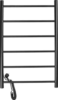 Полотенцесушитель электрический Domoterm Классик DMT 109-6 80х50, L, черный матовый DMT 109-6 50x80 ЧРН EKL