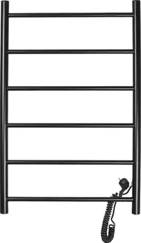 Полотенцесушитель электрический Domoterm Классик DMT 109-6 80х50, R, черный матовый DMT 109-6 50x80 ЧРН EKR