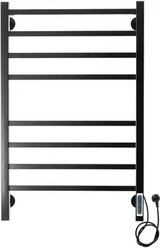 Полотенцесушитель электрический Domoterm Квадро DMT П8 50x80, черный, R DMT Квадро П8 500x800 ЧРН EK R
